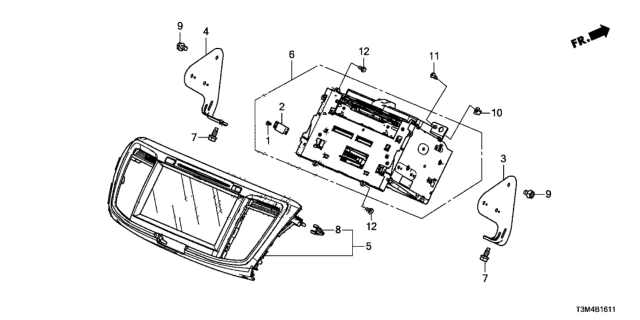 2017 Honda Accord Panel Assy. (Coo) Diagram for 39170-T3L-A71