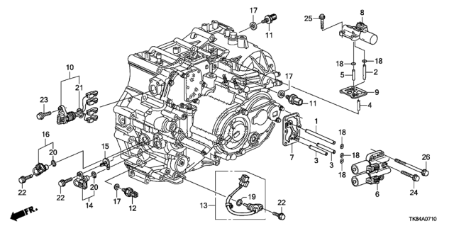 2012 Honda Odyssey AT Sensor - Solenoid Diagram