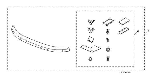 2011 Honda Element Hood Air Deflector Diagram