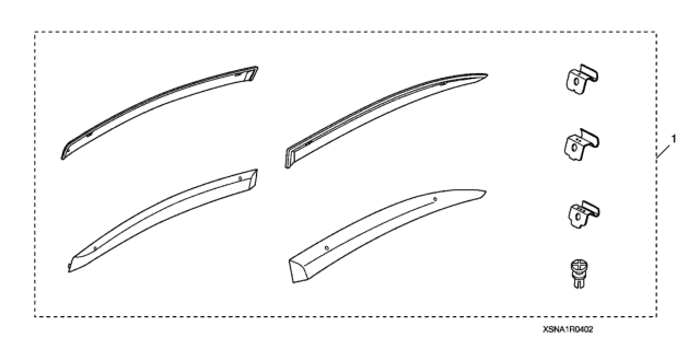 2009 Honda Civic 4 Door EX-L (NAVIGATION) KA 5AT Door Visors Diagram