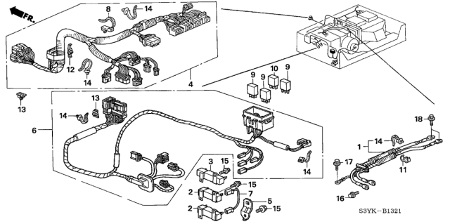 2006 Honda Insight IMA Wire Harness Diagram