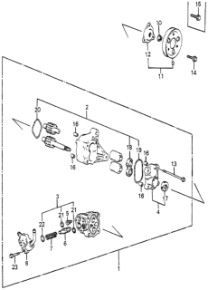 1985 Honda Accord Cover, FR. Oil Pump Diagram for 56250-PC6-000