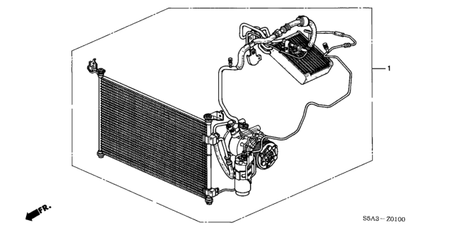 2003 Honda Civic 4 Door DX (SIDE SRS) KA 5MT Air Conditioner Diagram