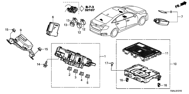 2020 Honda Civic Control Unit (Cabin) Diagram 1