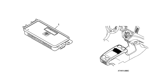 2021 Honda Odyssey 5 Door EXL (HPPG 10AT) KA XAT Wireless Charger Pad Unit Diagram