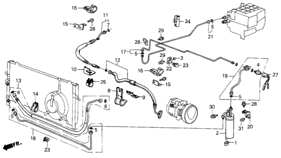 1984 Honda Civic Hose, Discharge Diagram for 38671-SB2-661