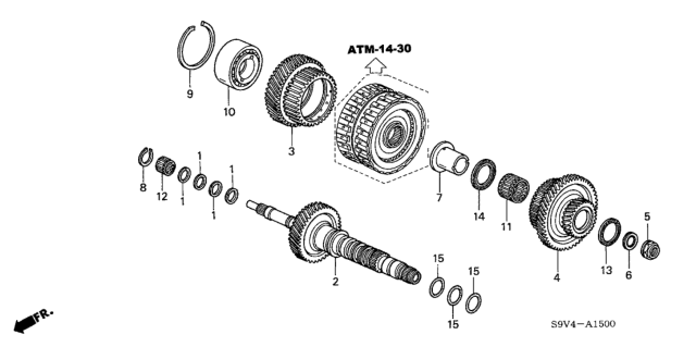 2006 Honda Pilot 5 Door LX (2WD) KA 5AT AT Mainshaft Diagram