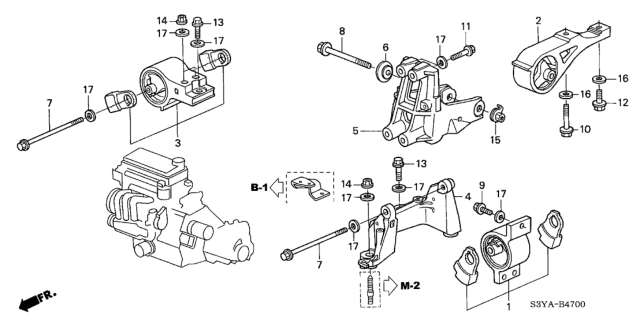 2004 Honda Insight Engine Mounts Diagram