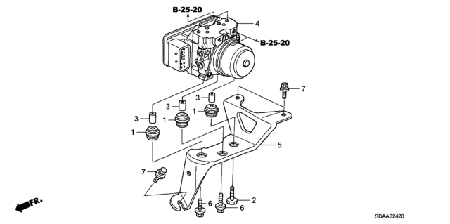 2007 Honda Accord VSA Modulator Diagram