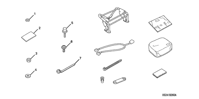 2009 Honda S2000 CD Changer Attachment (Trunk) Diagram