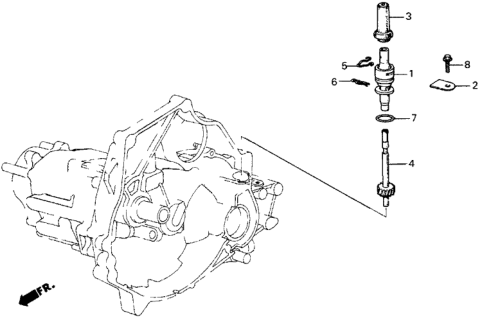 1984 Honda Civic 5 Door DX KA 5MT MT Speedometer Gear Diagram