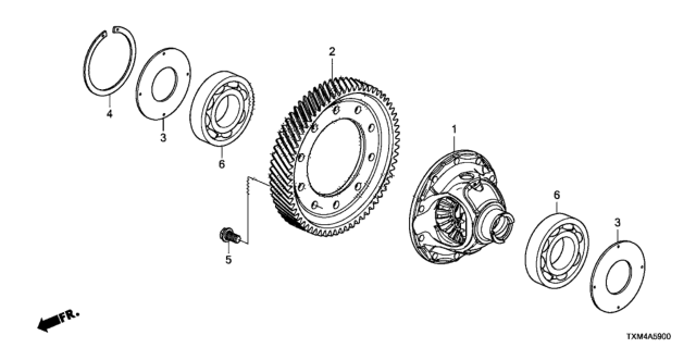 2019 Honda Insight AT Differential Diagram