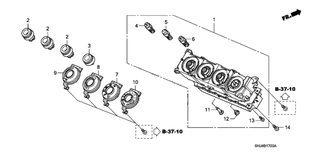 2005 Honda Odyssey Knob, Rotary Diagram for 79501-SHJ-A01