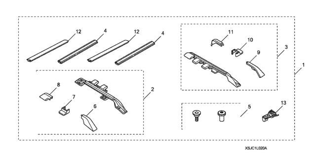 2012 Honda Ridgeline Cover, R. FR. Diagram for 08L02-SJC-1M105