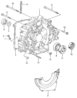 1981 Honda Civic AT Torque Converter Housing Diagram