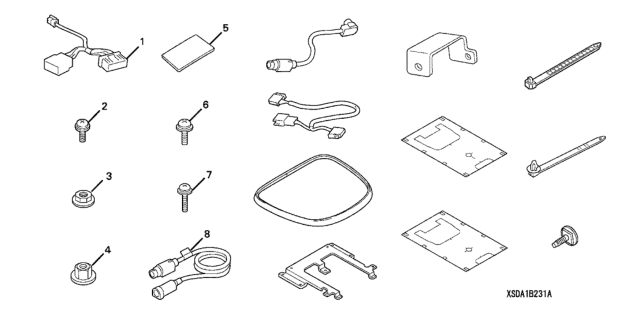 2007 Honda Accord 4 Door EX KA 5MT DVD Attachment Kit Diagram