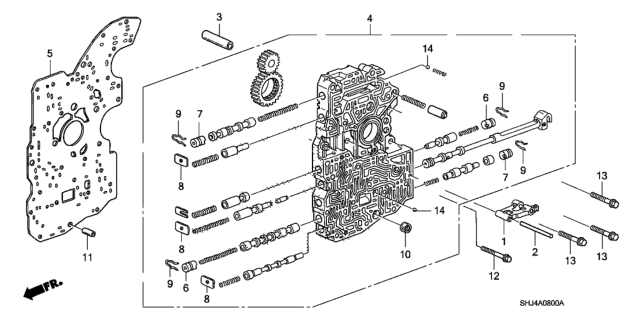 2005 Honda Odyssey Body Assembly, Main Valve Diagram for 27000-RKE-000
