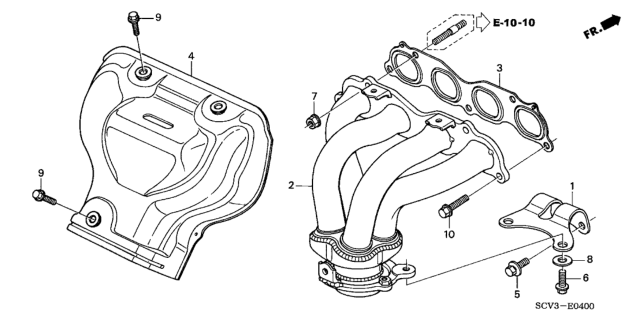 2006 Honda Element Exhaust Manifold Diagram