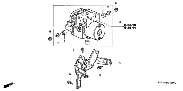 2003 Honda Civic ABS Modulator Diagram