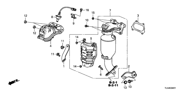 2019 Honda CR-V Stay A, Converter Diagram for 11941-5PH-A00