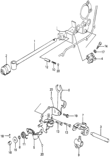 1981 Honda Accord MT Shift Arm Diagram