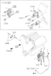 1998 Honda Passport Starter - Generator Diagram