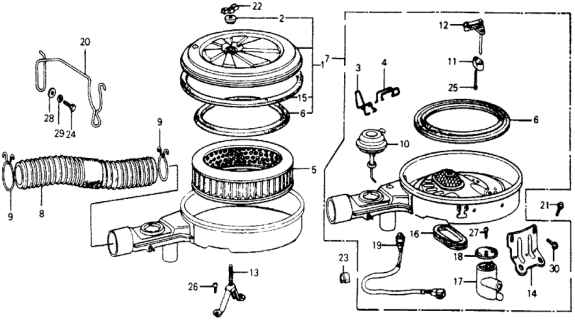 1977 Honda Accord Air Cleaner Diagram