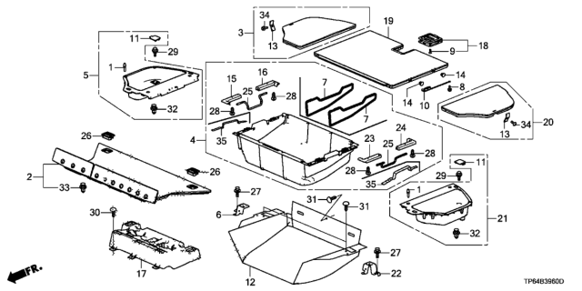 2013 Honda Crosstour Rear Floor Box Diagram