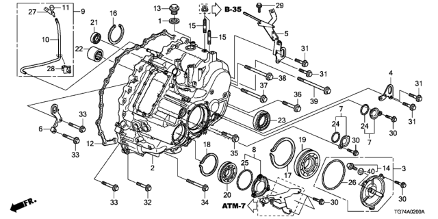 2017 Honda Pilot O-Ring (83X2.3) Diagram for 91317-RT4-003