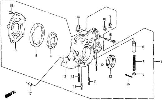 1984 Honda Civic 5 Door DX KA 5MT Oil Pump Diagram
