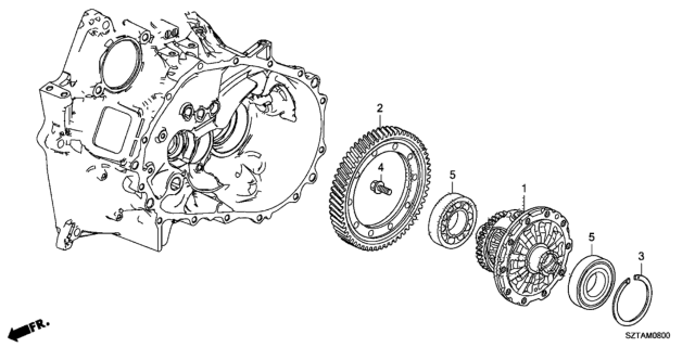 2016 Honda CR-Z MT Differential Diagram