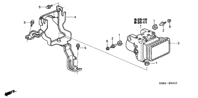 2003 Honda Civic 4 Door MX (HYBRID) KL 5MT ABS Modulator Diagram