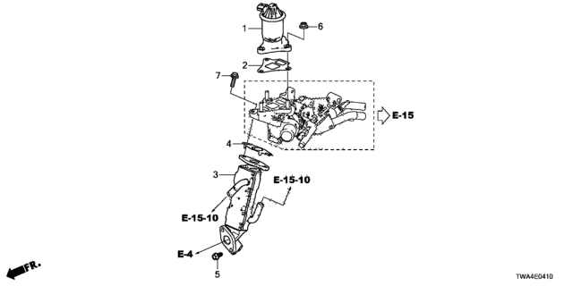 2018 Honda Accord Hybrid Valve Assembly, E-Egr Diagram for 18710-6C1-A01