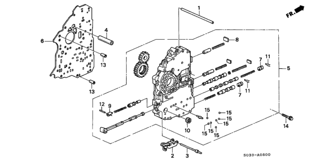 1998 Honda Civic 3 Door CX KA 4AT AT Main Valve Body Diagram