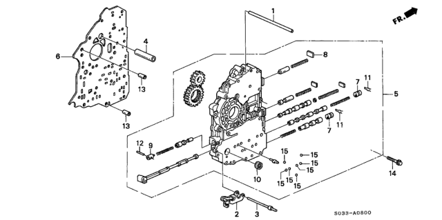 2000 Honda Civic AT Main Valve Body Diagram