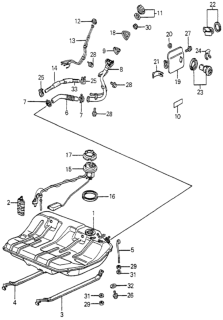 1982 Honda Accord Fuel Tank Diagram