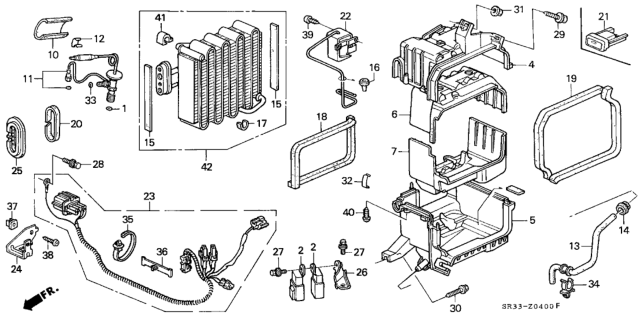 1992 Honda Civic A/C Unit Diagram