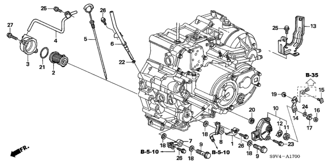 2007 Honda Pilot Stay B, Engine Harness Diagram for 32742-RJE-A50