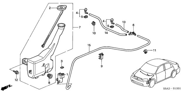 2001 Honda Civic Windshield Washer Diagram