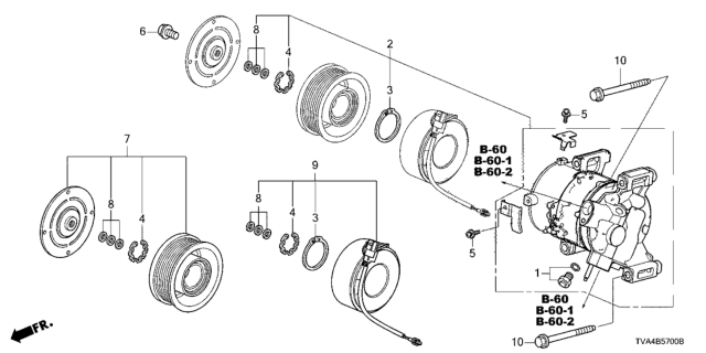 2020 Honda Accord A/C Compressor Diagram