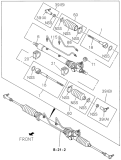 2000 Honda Passport Rod End Assembly (Outer) Diagram for 8-97160-395-0
