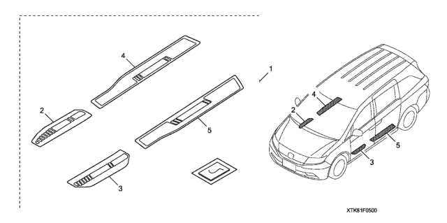 2014 Honda Odyssey Door Sill Garnish Diagram