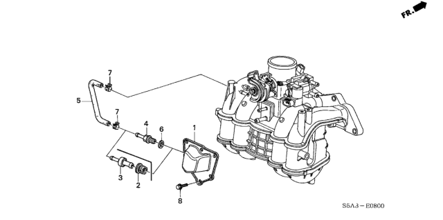 2002 Honda Civic Breather Cover Diagram