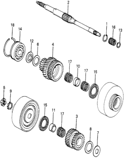 1979 Honda Prelude HMT Mainshaft Diagram