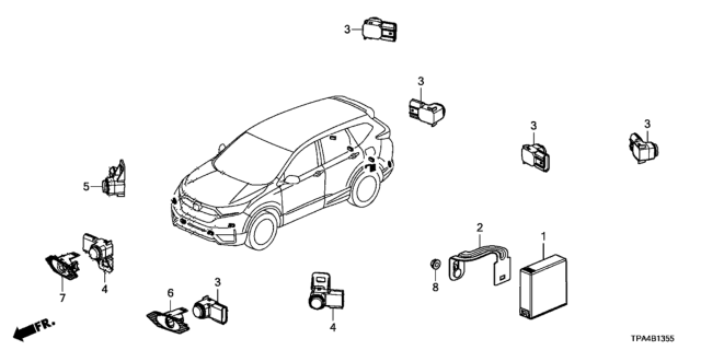 2020 Honda CR-V Hybrid BRACKET Diagram for 39671-TLA-D00