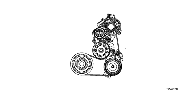 2017 Honda Accord Alternator Belt (L4) Diagram