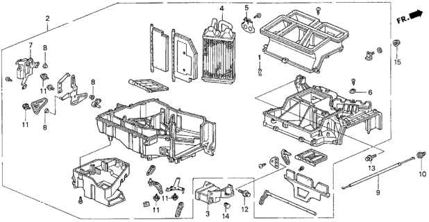 1995 Honda Odyssey Heater Unit Diagram for 79100-SX0-A01