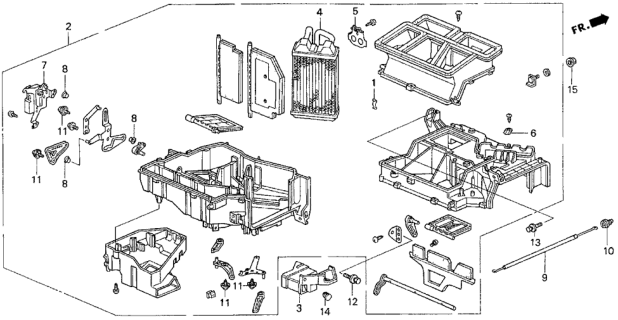 1995 Honda Odyssey Core, Heater Diagram for 79110-SX0-A01