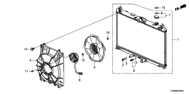 2020 Honda Insight MOTOR, COOLING FAN Diagram for 19030-6L2-A02