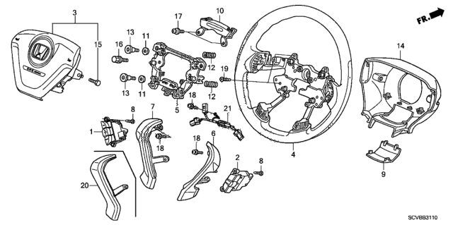 2011 Honda Element Finisher, L. *NH735L* (W/O Switch) (DARK SILVER SATIN MATTE METALLIC) Diagram for 78505-S9V-A11ZE